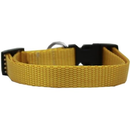 MIRAGE PET Mirage Pet 124-1 YWSM Plain Nylon Dog Collar; Golden Yellow - Small 124-1 YWSM